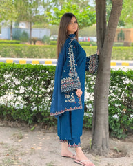 Mashal – Embroidered 3-Piece Co-Ord Set with Dupatta