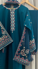 Mashal – Embroidered 3-Piece Co-Ord Set with Dupatta